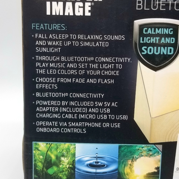 SHARPER IMAGE Sound & Light Therapy Bluetooth Speaker Alarm Clock - Picture 6 of 7